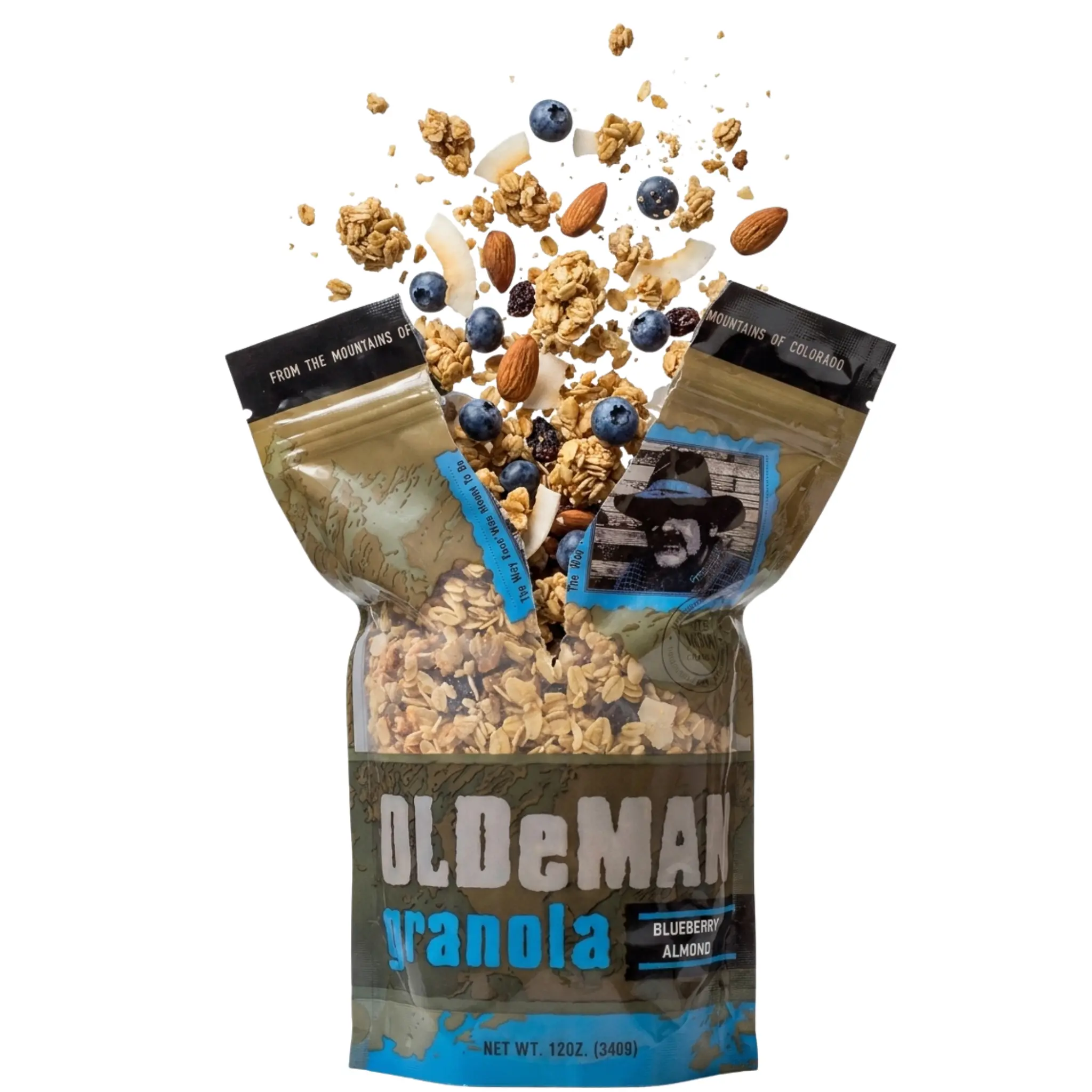 Olde Man Granola Blueberry Almond Granola 12 oz Bag