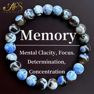 8mm Blue Fire Agate Bracelet Dynamic Stone of Liquid Energy Deep Communication Blue Chalcedony with Fire Inclusions for Calm Confidence Creative Flow
