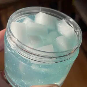 Coconut water jelly cube clear slime