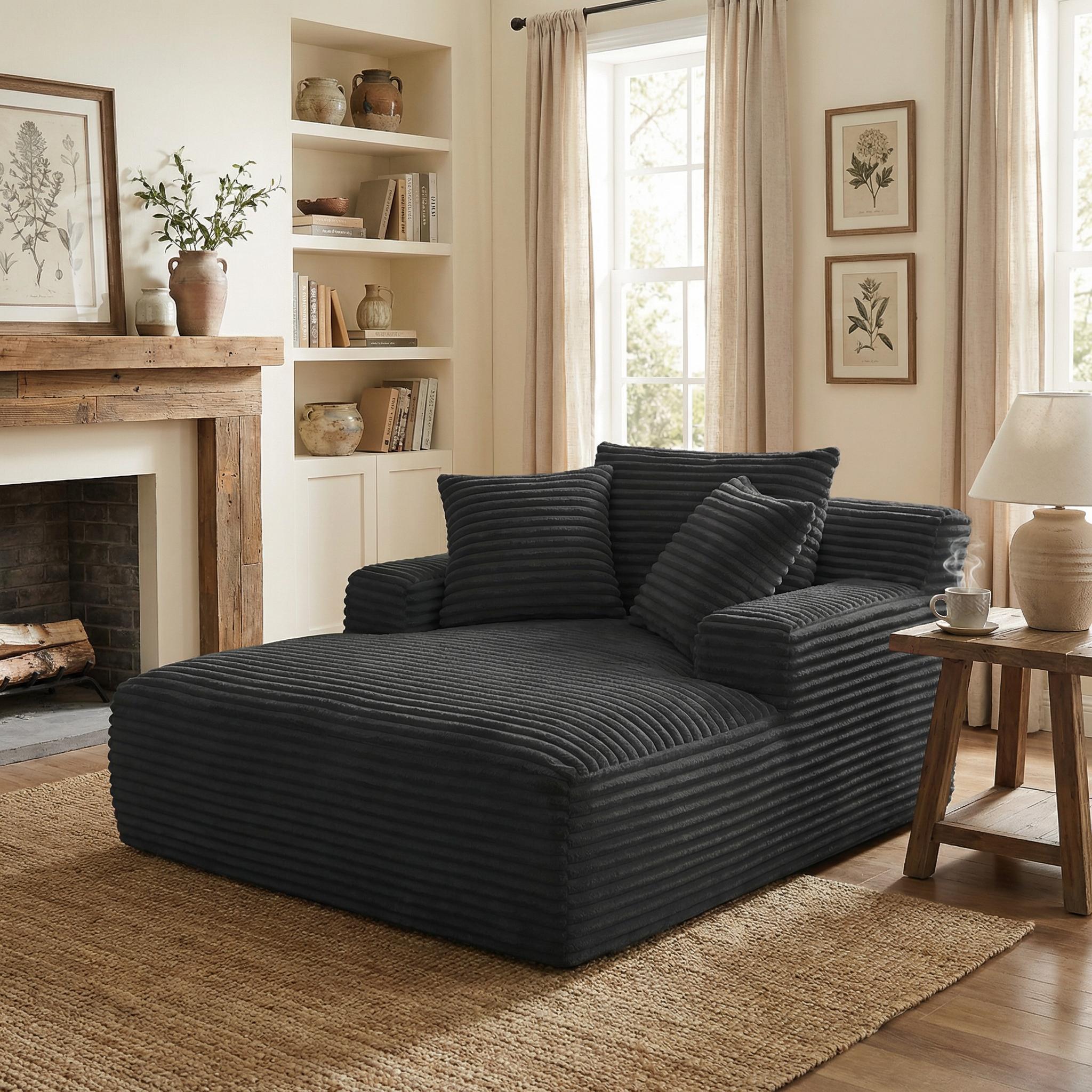 Boneless Couch Bed Chaise Oversized Lounge Series Plush Corduroy 1200LBS Load Bearing ,With Cup holder ,With Storage bag,No Assembly Required 24 Months Warranty,Upholstered Fluffy cloud sofa bed with Throw Pillows,Indoor Sleeper Chair Boneless Couch Bed Chaise Oversized Lounge Series Plush Corduroy 1200LBS Load Bearing ,With Cup holder ,With Storage bag,No Assembly Required 24 Months Warranty,Upholstered Fluffy cloud sofa bed with Throw Pillows,Indoor Sleeper Chair