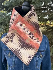 Western Neck Cowl Warmer Wool Bandana Style Accessory Ranch Wear Cowboy Scarf Winter Protection Rustic Wildrag Fashion Rodeo Gear Buckaroo