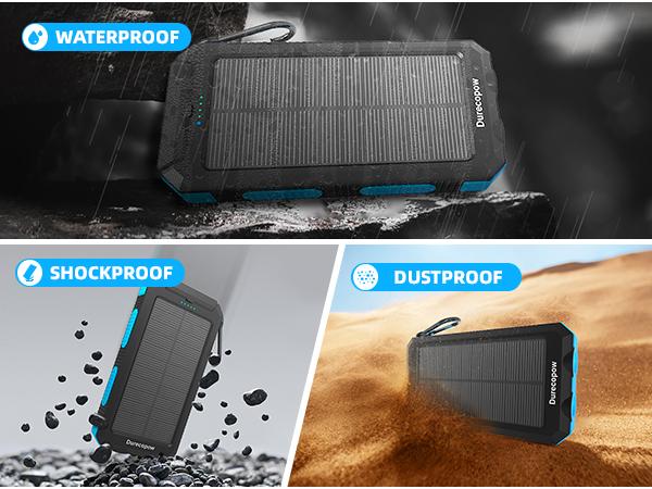 Solar Charger Power Bank 38800mAh-20000mAh, Portable Charger, 4 Cables 3 Ports Fast Charging External Battery Pack with USB C for Cell Phones, Solar Panel Charger with Dual Flashlight for Camping power bank power bank charger battery power bank