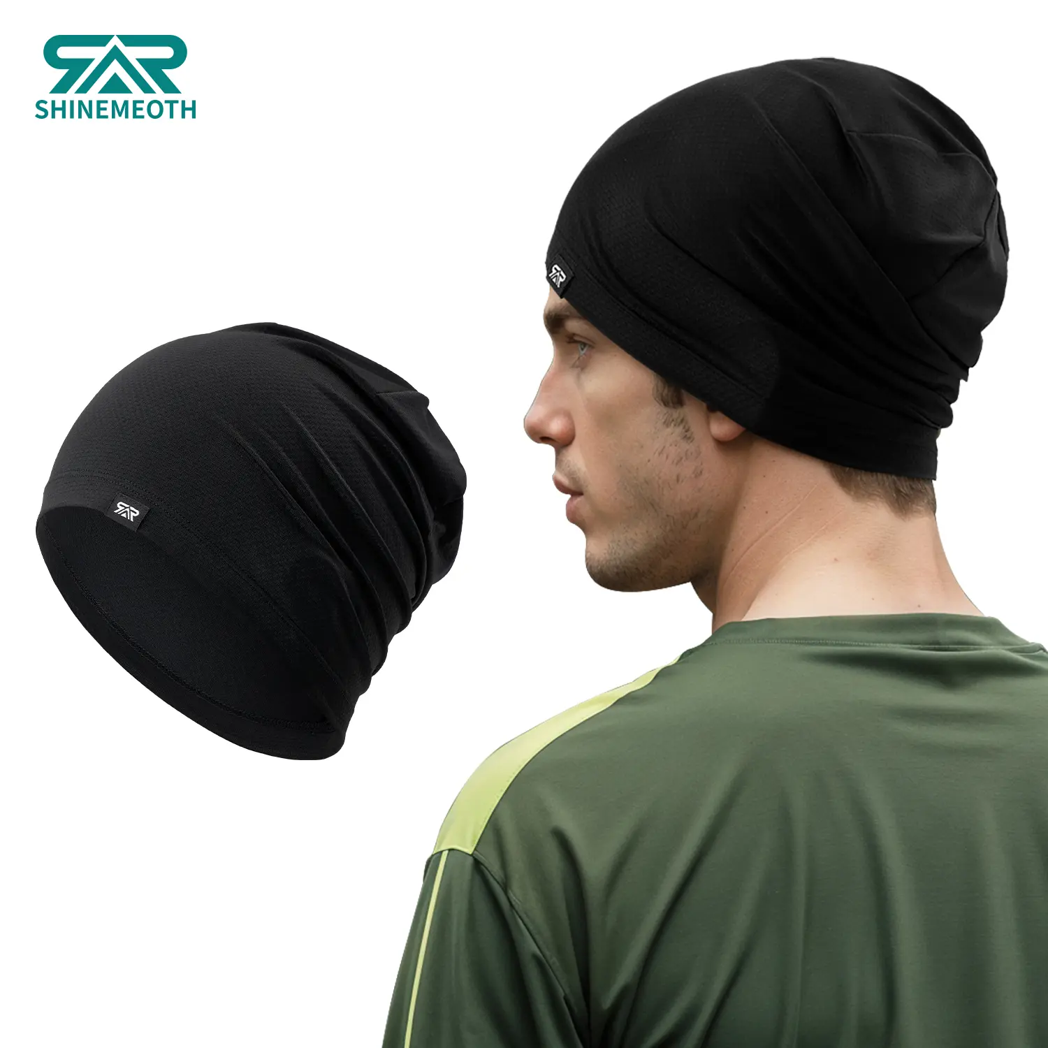 SHINENEOTH 2/3Pcs Breathable Skull Cap Men Beanie Do-rag Lightweight Sweat Wicking Hat Head Wrap Under Helmet Liner for Motorcycle Running Bandana Cycling