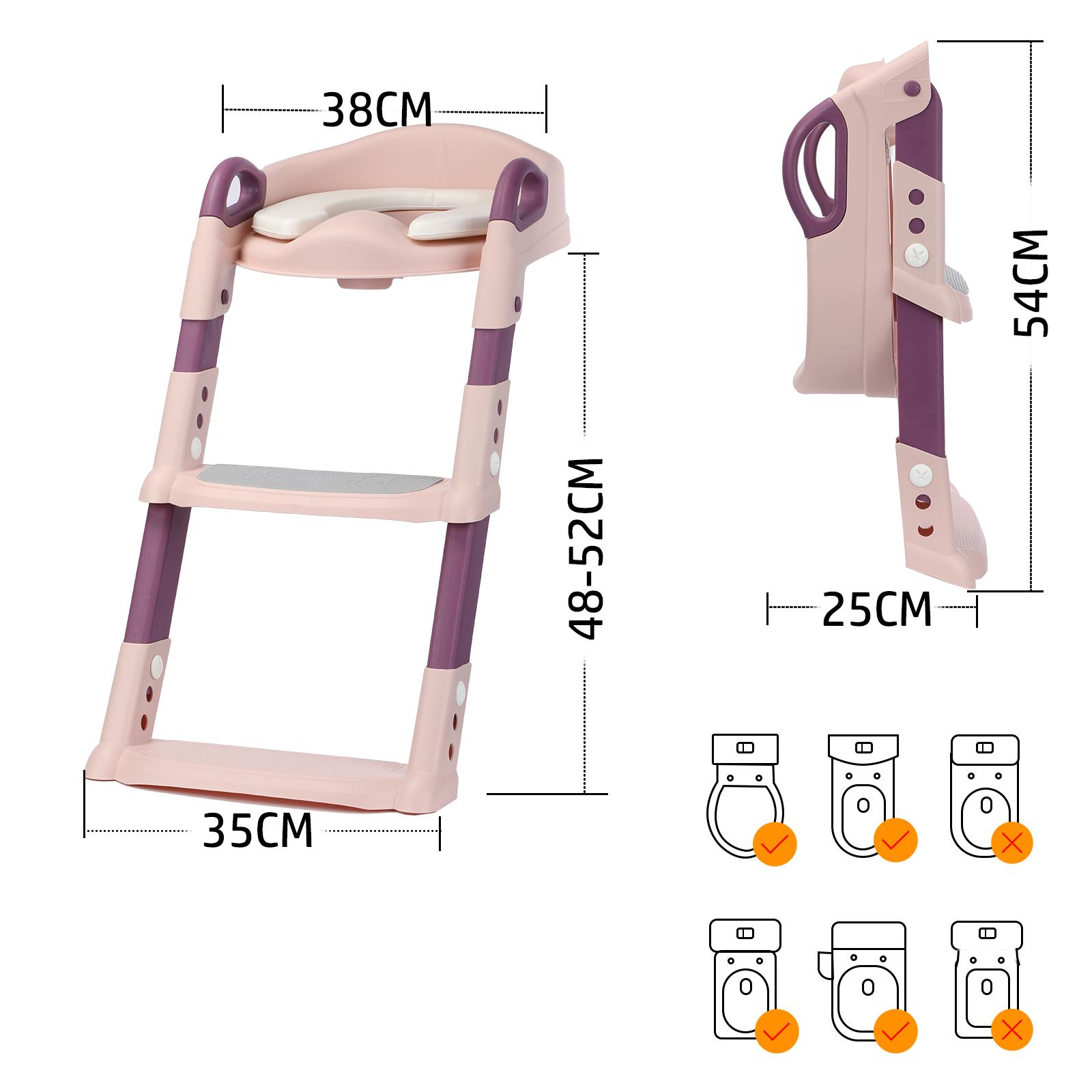 Potty Training Toilet for Toddlers & Babies Safety Step Stool Seat with Learning Ladder Easy Toilet Training for Kids Blue & Yellow