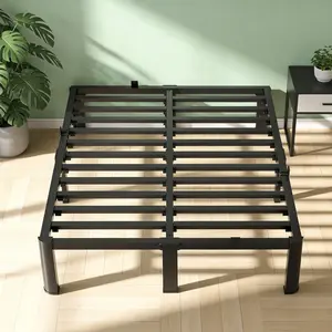 LAST CALL | COZPAW Queen Size Bed Frame, 14 Inch Heavy Duty Metal Platform Bed Frame, Noise Free Steel Mattress Foundation, No Box Spring Needed, Spacious Under Bed Space