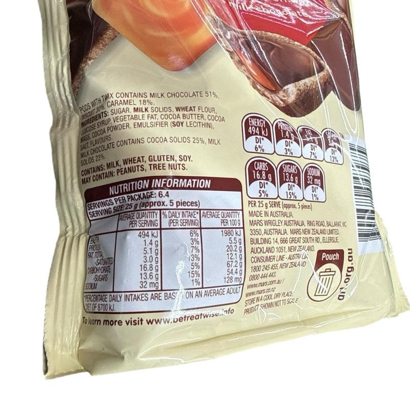 TWIX Pods Product of Australia 160g - Indulgent Chocolate Treats with Caramel and Crispy Layers