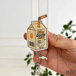 Silly Goose Juice Badge Reel: Funny Nurse ID Holder