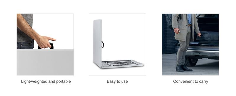 Plastic Folding Table Outdoor Indoor Heavy Duty Portable Table with Carrying Handle for Camping Picnic Party