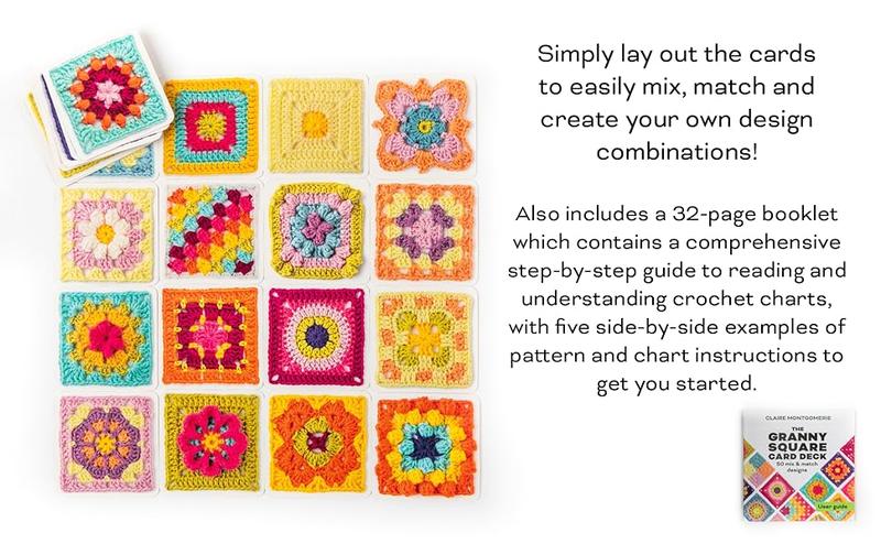 【Upgraded version】 The Granny Square Card Deck - 50 Mix & Match Designs,Crochet Kit for Beginners,Crochet Granny Squares Book, Crochet Kit for Beginners, The Granny Square Card Deck