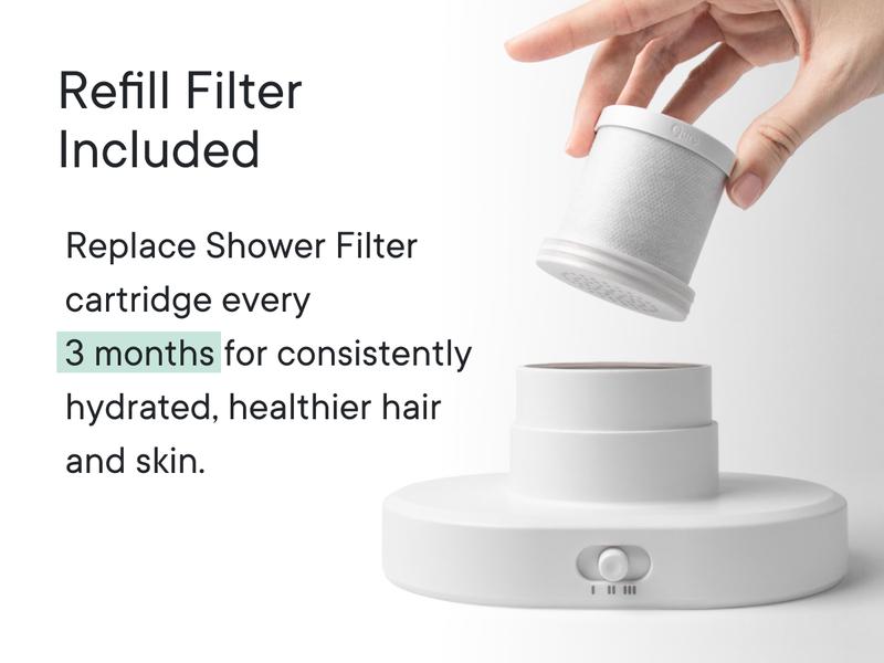Qure Showerhead filter for Hard Water - Get healthier Hair, Skin & Nails by reducing 99,9% Chlorine | High Pressure Shower head, Improve your Beauty and Skincare Routine, Dermatologist-approved
