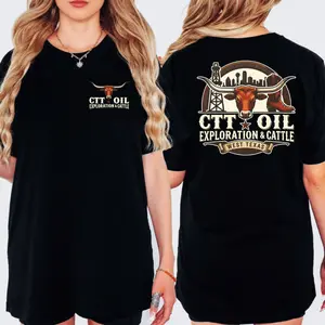 CTT Oil Exploration & Cattle T-Shirt, Hoodie, Sweatshirt Unisex Graphic Oilfield Ranch Landman Inspired Workwear Tee