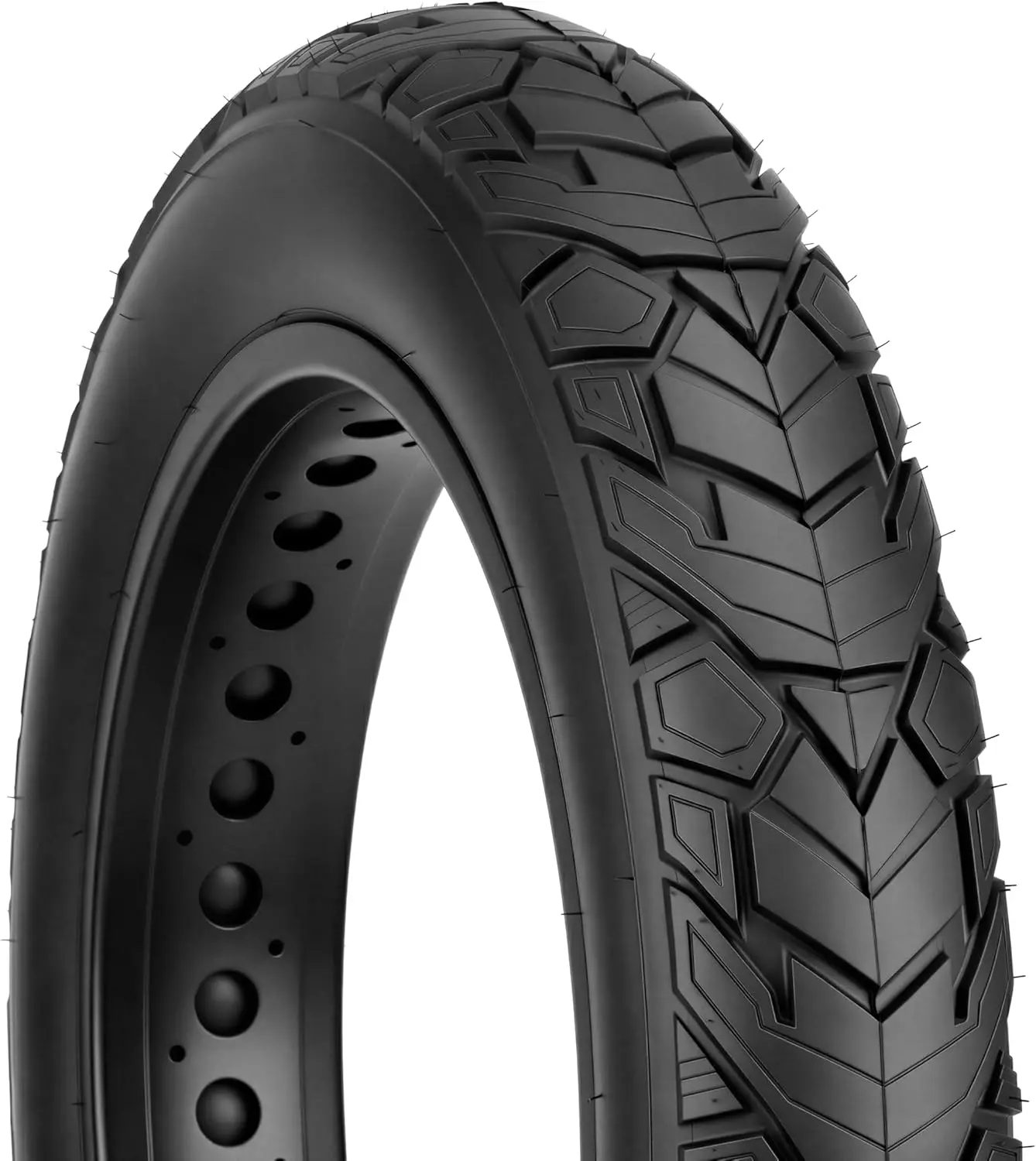 Hycline Ebike Fat Tire, 20x4.0/26x4.0 Inch Folding Replacement Tire, Heavy Duty All-Terrain Fat Bike Tire for Electric Bike, MTB, Street, Trail & Light Off-Road Riding