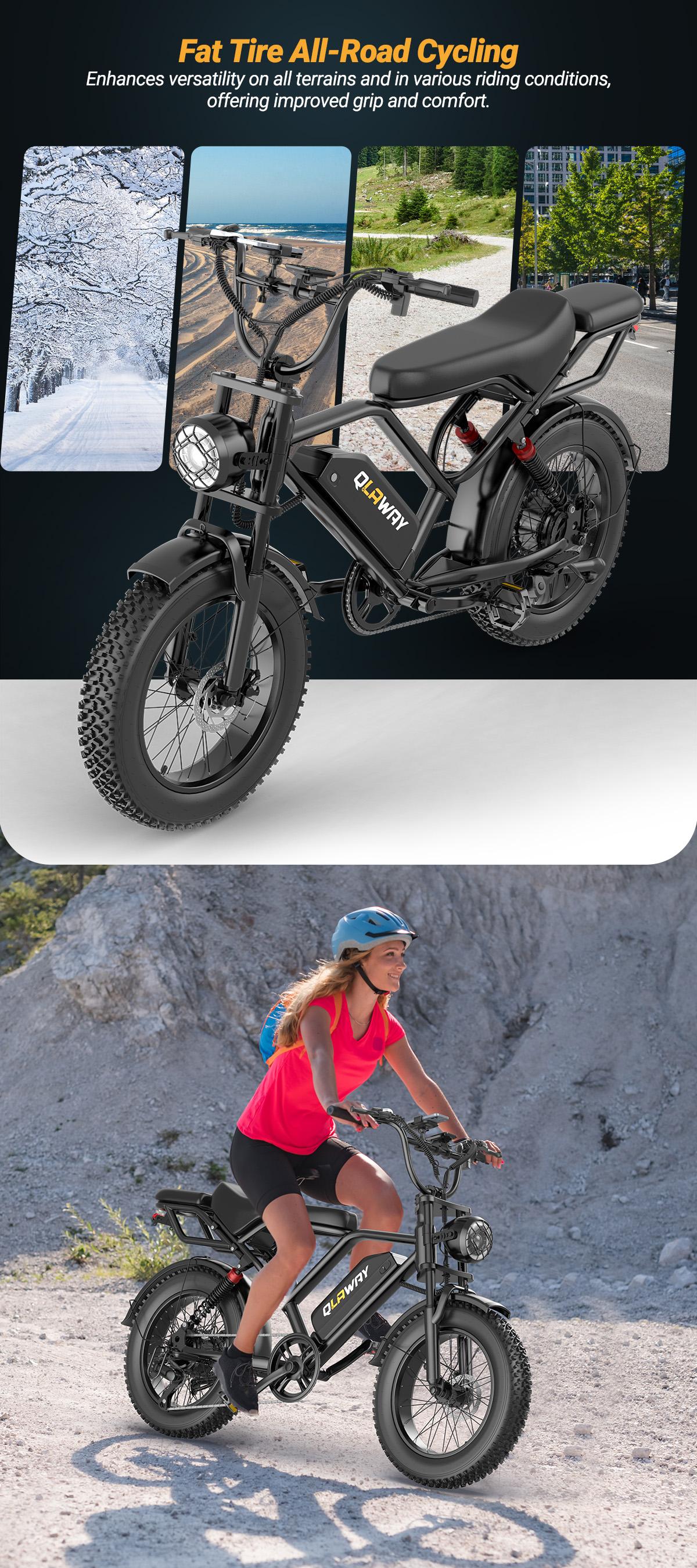 【 VOLTVOGUE】1500W Electric Off-Road Bike: 20-Inch Full-Suspension E-Motorcycle with 48V 18Ah Removable Battery, 31MPH Top Speed, 40-55 Mile Range, 2-Seater, LED Headlights & 20" All Terrain Fat Tire UL 2849 【 VOLTVOGUE】1500W Electric Off-Road Bike: 20-Inch Full-Suspension E-Motorcycle with 48V 18Ah Removable Battery, 31MPH Top Speed, 40-55 Mile Range, 2-Seater, LED Headlights & 20" All Terrain Fat Tire UL 2849