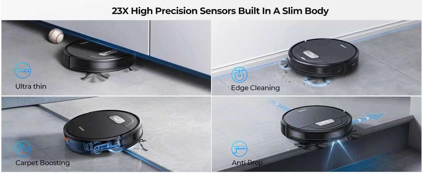 Laresar 3-in-1 Self-Charging Robot Vacuum Cleaner & Mop,5000Pa Strong Suction Carpet  Auto-boost Robotic Vacuum Cleaner, Self-Charging, APP-Controlled ,  Obstacle Avoidance, LiDAR Navigation, No-Go Zones, gift