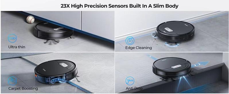 Laresar 3-in-1 Self-Charging Robot Vacuum Cleaner & Mop,4500Pa Strong Suction Carpet  Auto-boost Robotic Vacuum Cleaner, Self-Charging, Remote Control, Anti-Collision and Boundary Strips Smart robot  vacuum Durable Powerful, Valentine's gift