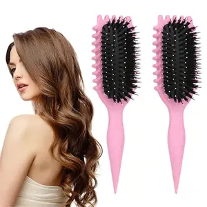 Fashionable Massage Air Cushion Comb Bouncing Style Curly Hair Cushion Comb Scalp Massage & Curling Hair Styling Tool ABS Material Comfortable Airbag Design
