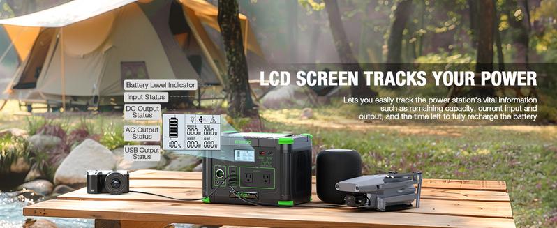 Outdoor Power Station: EBL 500W Solar Generator w/ 519Wh Battery & 10 Ports | Powers Your Camping, Road Trips & Emergencies