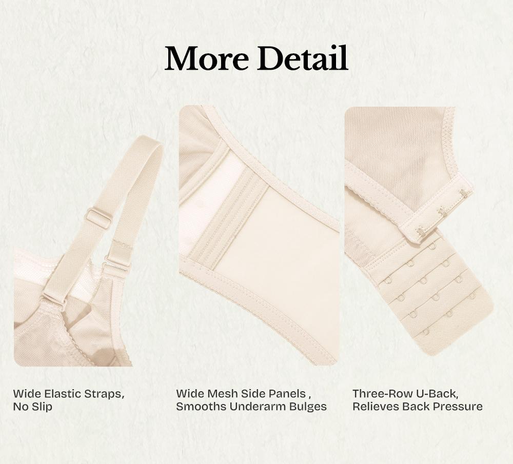 Lacsper Pebble minimizer Bra Polka Dot Lace Unlined Comfort Non Padded Full Coverage Plus Size Underwire Supportive Bra Womenswear SpringStatements