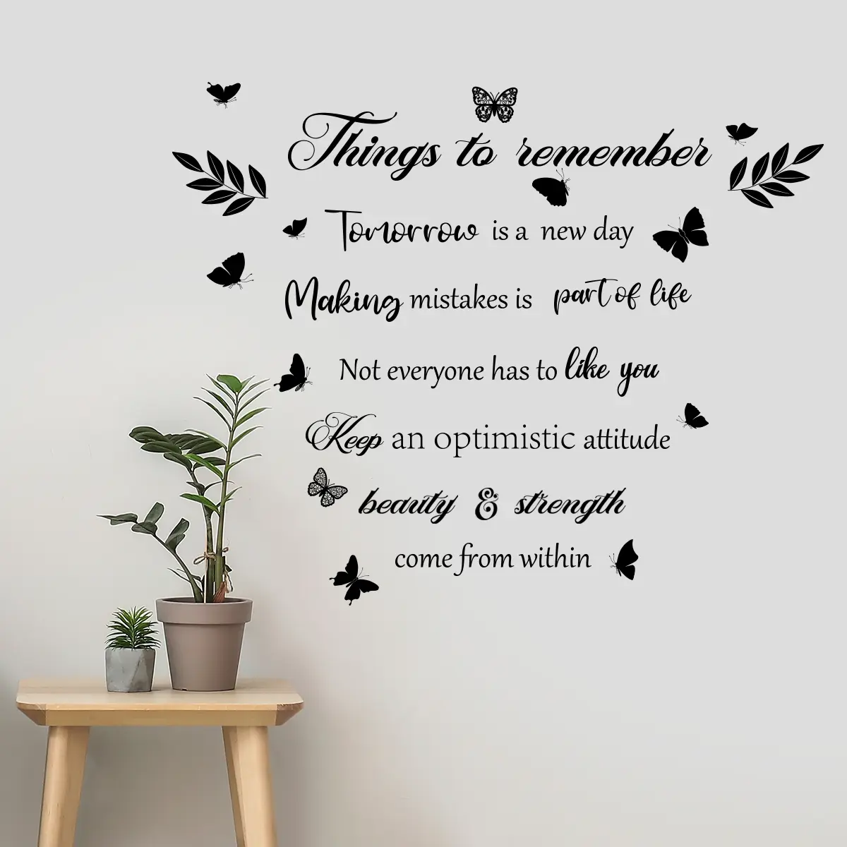Inspirational Quote Wall Sticker, Motivational Decal for Bedroom Decorations Living Room Decoration Items, Universal Flat Letter Design, Ms6148 Decorative Art Home Decor Wall Art Stickers
