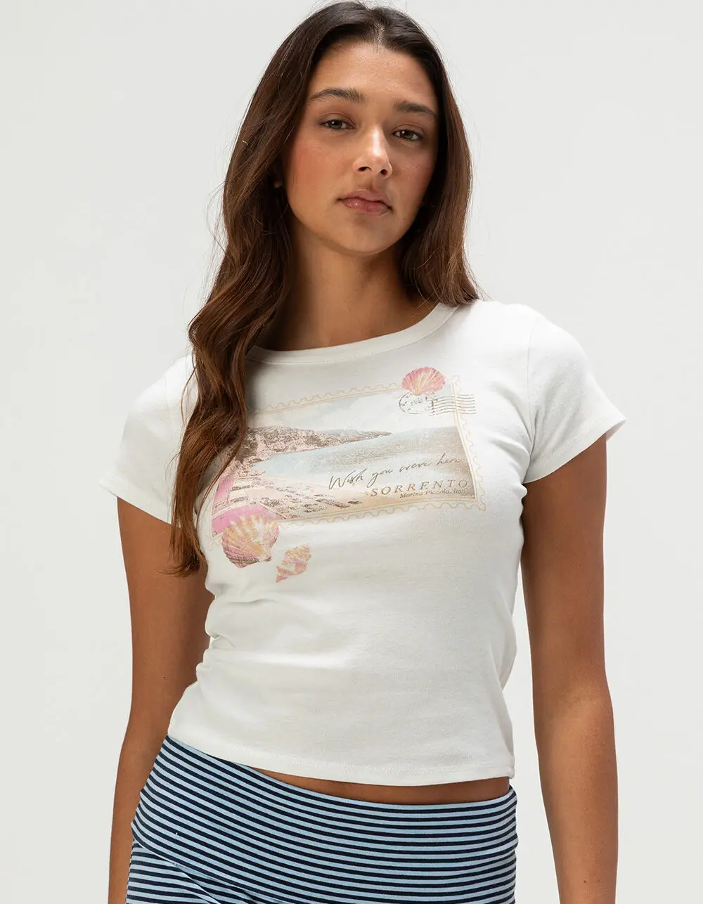 FULL TILT Sorrento Postcard Womens Tee