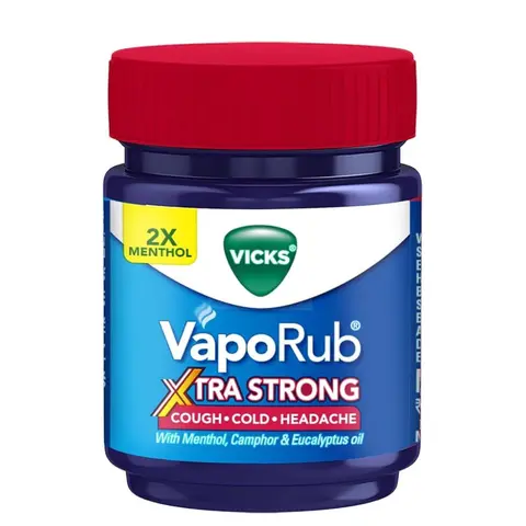 Vicks VapoRub Xtra Strong 1.76oz/50ml – Fast Relief for Cough, Cold & Headache Treatment Healing Therapy Therapeutic Healthcare Topical Ointment