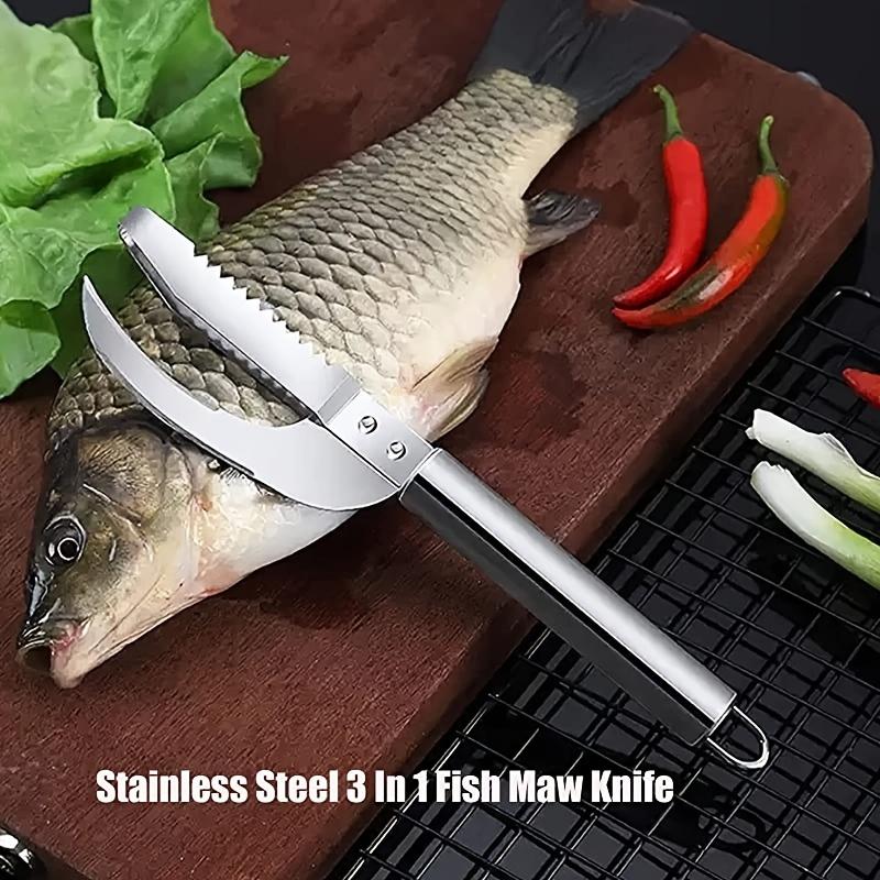 Multifunctional Stainless Steel Fish Knife – Effortless Scaling, Precise Cutting, Ideal for Culinary Experts and Home Cooks