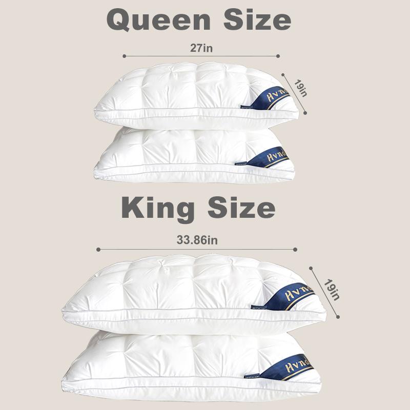 Hotel Collection Bed Pillows Queen/King Size,Original Soft Down Alternative Pillow for Sleeping - Soft Support for Back, Stomach or Side Sleepers,White,Gray,Pink