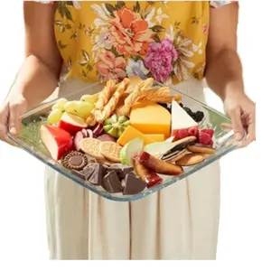 WILDFLOWER Square Tray with Wildflower Design for Serving Food or Decorative Use Versatile and Easy to Use Ideal for Any Occasion