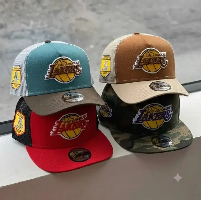 New Era NBA Los Angeles Lakers Black 9FIFTY Snapback Cap, Adjustable Flat Brim Hat, Vintage Sport Look USA 2026, Trending Urban TikTok Fashion