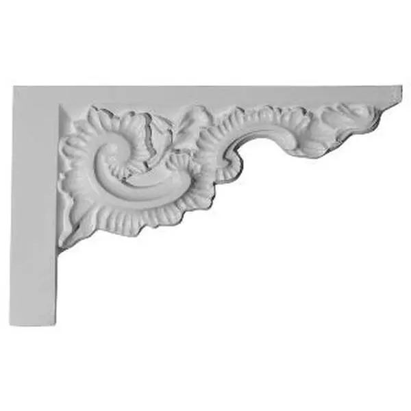 Ekena Millwork SB12X07MO-R Right Architectural Ashford Stair Bracket, 12 W x 7 7/8 H x 7/8 P In, 0.15 lbs, Factory Primed, Can Be Cut-Drilled-Screwed-Or Glued, Adds the Finishing Touch