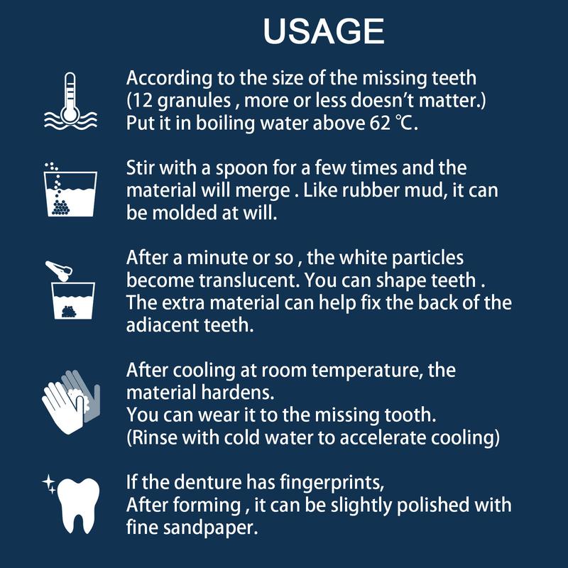 （Perks Week）Upgraded Moldable Dental Gel - Temporary Filling for Dentures, Cavities & Teeth Defects | Halloween Vampire Teeth Prosthetic Adhesive & Cosplay Prop