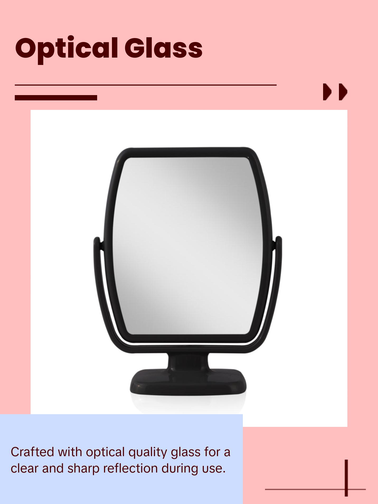 Zadro GEO Vanity Makeup Mirror with 5X/1X Magnification, Geometric Design, 360° Swivel, Optical Glass & Sleek Acrylic Decor bathroom  gadgets