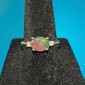 Ethiopian Fire opal ring size 6.5