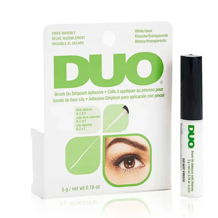 Ardell DUO Brush-On Striplash Adhesive for Strip Lashes, Long Lasting and Latex-Free Formula, Dries Clear, 0.18oz Tube, Brush-On Tube, Makeup, Eyelash Extensions