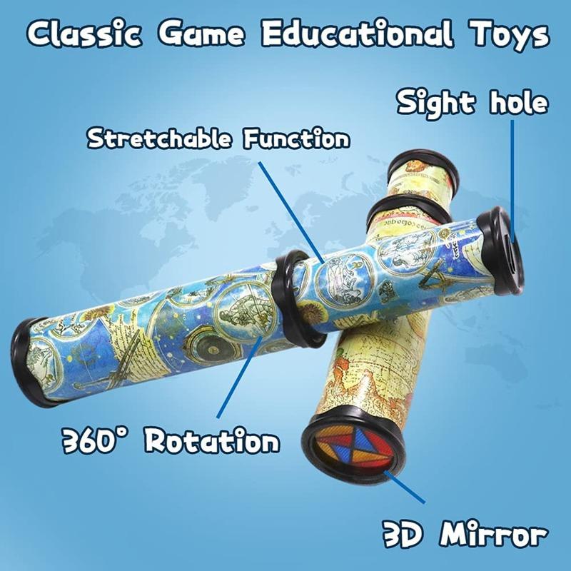 Classic Kaleidoscope Toy - Stretchable Long Design for Boys & Girls - Perfect Gift for Kids of All Ages, Christmas, Halloween gifts