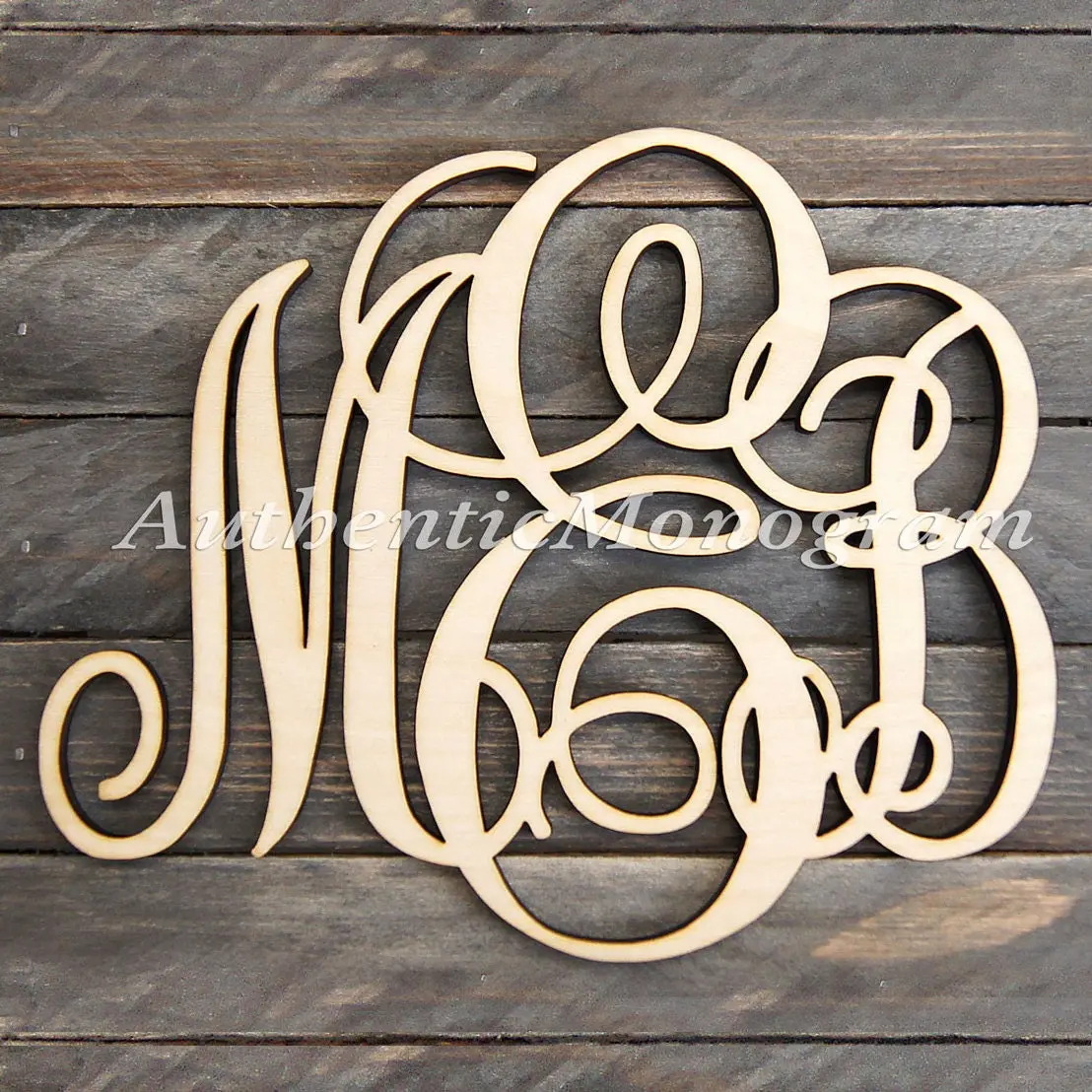 Wooden Personalized Monogram Wall Letters Unpainted - Home Decor Personalized Monogram - Wedding