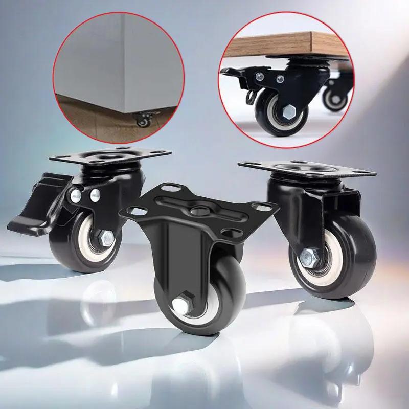 Premium 15 Inch and 2 Inch Heavy Duty Casters Set with Brakes Swivel Locking Wheels for Workshop Carts Furniture Movers