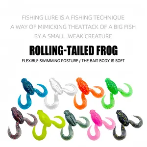 4pcs Frog Lure Ray Frog Topwater Fishing Crankbait Lures/Artificial Soft Bait 15G Soft Tube Bait,Especially for Bass Snakehead,Freshwater Soft Bai Musky Tackle Box Spitted weedless bas#Strike King KVD Sexy Frog