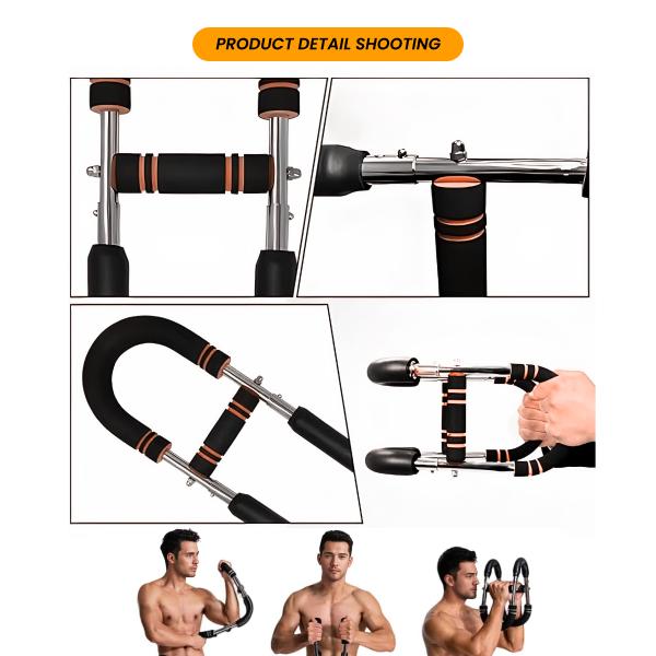 BurnerBeasts Twister Arm Trainer 60-90 LBS Adjustable Spring Resistance Twister Arm Trainer & Multifunctional Abs Crunch Indoor Arm Strength Trainer for Home Workout Equipment