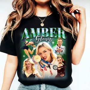 Amber Glenn Figure Ice Skating Vintage T-Shirt, Isabeau Levito T-Shirt, Amber Glenn Vintage Bootleg 90s Shirt 1