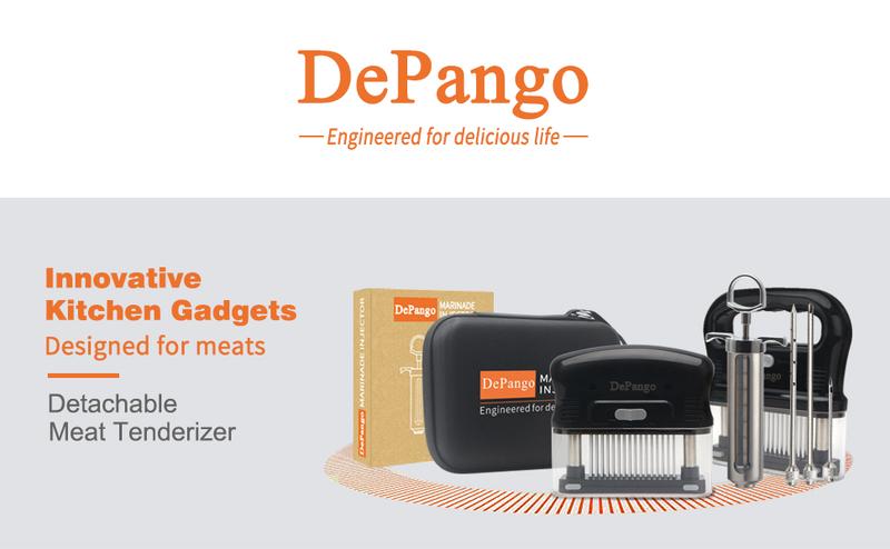 DePango Meat Tenderizer with 48 Stainless Steel Blades, Ergonomic Handle for Easy Pressing, Detachable Design for Thorough Cleaning, Ideal for Beef, Pork, Chicken DePango Meat Tenderizer with 48 Stainless Steel Blades, Ergonomic Handle for Easy Pressing, Detachable Design for Thorough Cleaning, Ideal for Beef, Pork, Chicken