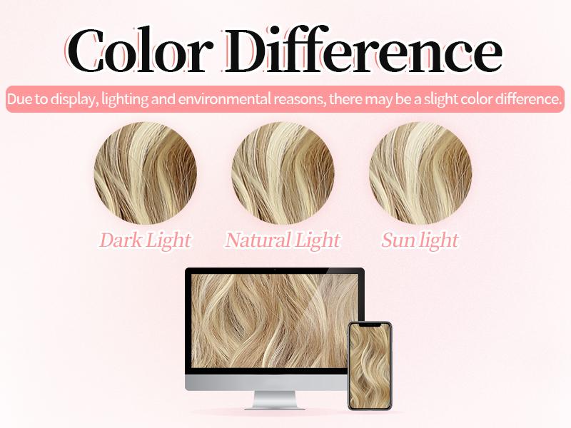 [KooKaStyle] Beach Blonde Hair Extensions Clip in Synthetic Highlight Hair Extensions Long Wavy 4PCS Thick Hairpieces 20 Inch for Women