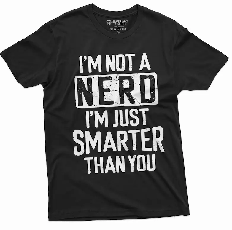 Men's Funny Nerd T-shirt Smart person Nerd funny saying humorous tee shirt science school Tee shirt gift tee #SohoChic