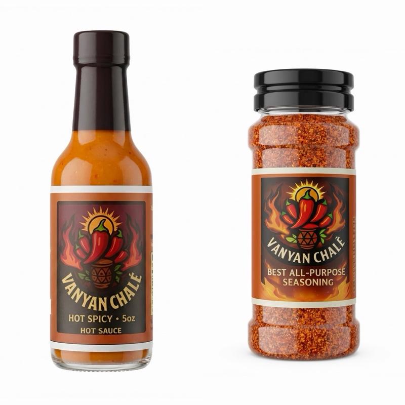 VANYAN CHALÈ boutey ak yon Seasoning pake 2 ansanm