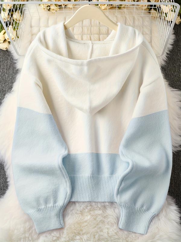 Pink & White Color Block Hoodie | Oversized Button-Up Crop Top  Yellow & White Color Block Hoodie | Trendy Cropped Sweatshirt  Blue & White Color Block Hoodie | Cozy Button-Up Crop Hoodie  Purple & White Color Block Hoodie | Y2K Aesthetic Cropped Top