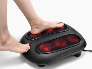 Nekteck Foot Massager with Heat, Shiatsu Heated Electric Kneading Foot Massager Machine for Plantar Fasciitis, Built-in Infrared Heat Function