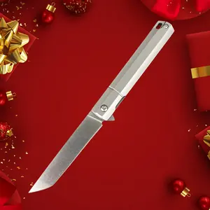 [Sandvik] 12C27N Stainless Steel V-Mouth Flat Grinding Fruit Knife, Stone Washed Blade, Daily Necessities