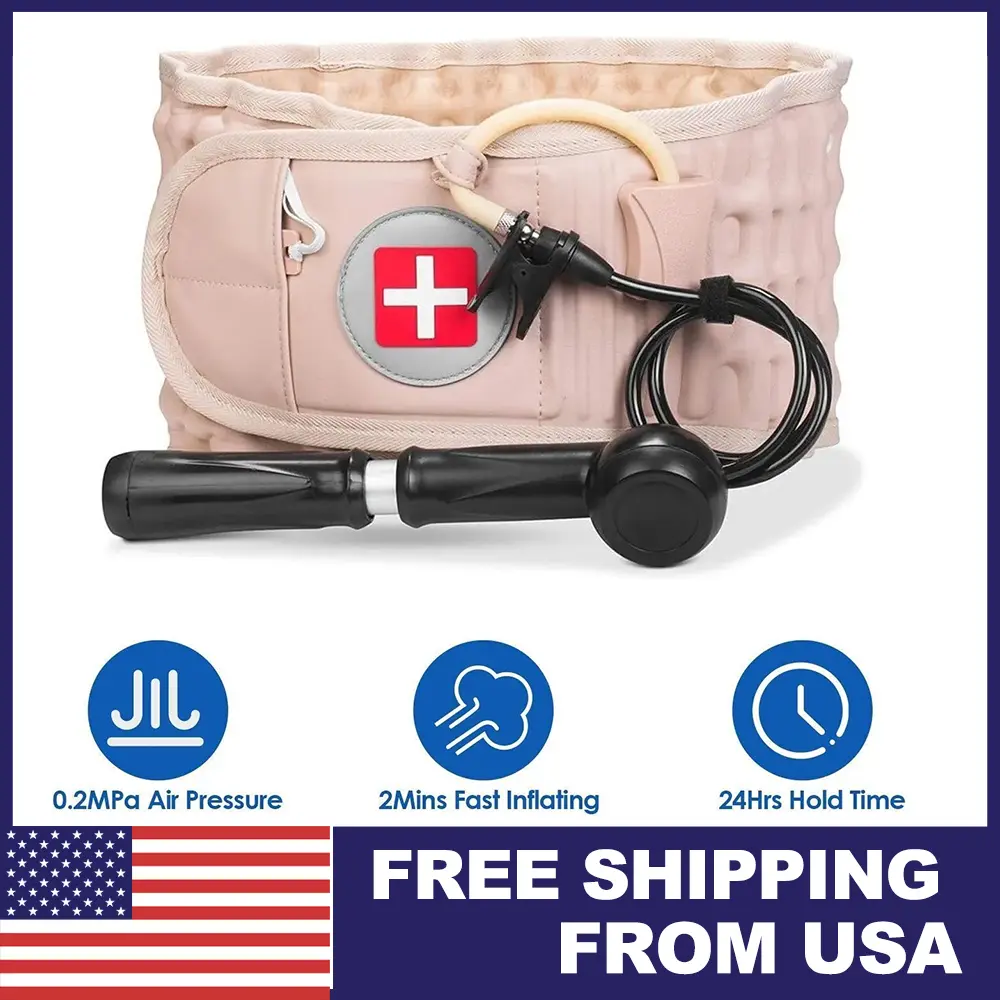 Lumbar Decompression Belt with Air Traction, Back Brace for Spinal Support and Pain Relief, Adjustable Design for Lower Back Pain, Herniated Disc, and Sciatica Healthcare Tool Breathable Waistband Waist Trainer Corset