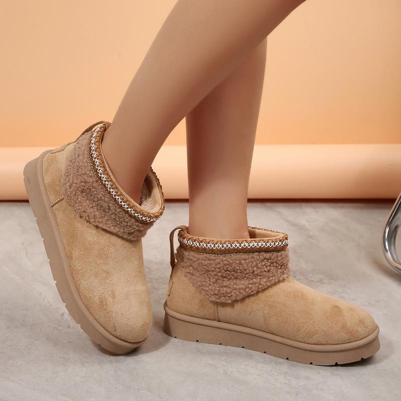 Mysoft Women's Simple Warm Snow Boots, Winter Outdoor Shoe, Womensfashion Footwear, Cozy Boots for Women, Perfect Valentine's Day Gift  Walking Shoes  Girl