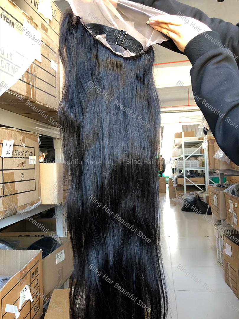 Bling Hair 180 Density 13x4 13x6 HD Transparent Smooth Straight Lace Front Human Hair Wigs 32 34 Inches 4x4 Lace Closure Wigs For Women Bling Hair 180 Density 13x4 13x6 HD Transparent Smooth Straight Lace Front Human Hair Wigs 32 34 Inches 4x4 Lace Closure Wigs For Women